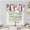 thumbnail image 4 of Watercolor Leaves Valance Curtains Kitchen Blackout Vintage Maple Leaf Fall Rod Pocket Blackout Window Treatment for Bedroom Bathroom Home Decor Window Drapes 54x18inch, 4 of 6