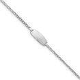 thumbnail image 1 of 14k White Gold Oval Curb Name Bar Identification Id Bracelet, 1 of 6