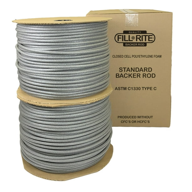 FILLRITE PreCaulking Filler Rope Backer Rod Roll Bulk, 2500 Feet
