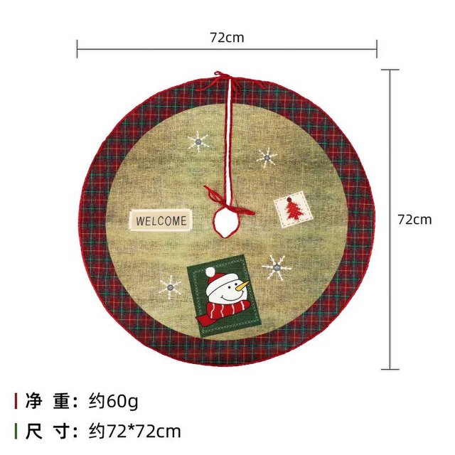 Colgantes de lino para árbol de Navidad, adornos de lazo, decoración de Feliz Navidad, Feliz Año Nuevo