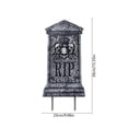 thumbnail image 6 of suore Halloween RIP Tombstone Yard Stake, Iron Graveyard Tombstone Decor with Built‑in Ground Stake, Spooky Outdoor Lawn Garden Halloween Party Decoration, 6 of 6