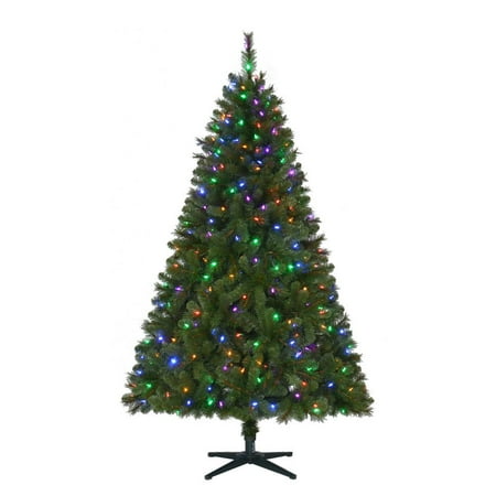 7.5 Ft Pre-Lit LED Wesley Spruce Slim Artificial Christmas Tree 7.5 ft Pre-Lit LED Wesley Spruce Slim Artificial Christmas Tree, Color Changing - 7.5 Ft Pre-Lit LED Wesley Spruce Slim Artificial Christmas Tree