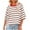 Khaki, variant on Alkepwun Women Oversized Striped Color Block Short Sleeve Crew Neck T-Shirts Casual Loose Pullover Tops Summer Tee Shirt