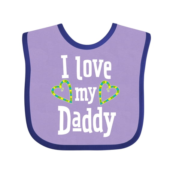 Inktastic I Love My Daddy Hearts Boys or Girls Baby Bib