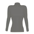 thumbnail image 4 of Gray Womens Fall Tops Women's High Necked Slim Long Sleeved Tight Fitting T Shirt Sweaters for Women, 4 of 4