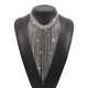thumbnail image 1 of Collar de borla Collar llamativo traje de joyería moda mujer Sexy Rhinestone babero gargantilla Collar borla cadena larga Collar, 1 of 5