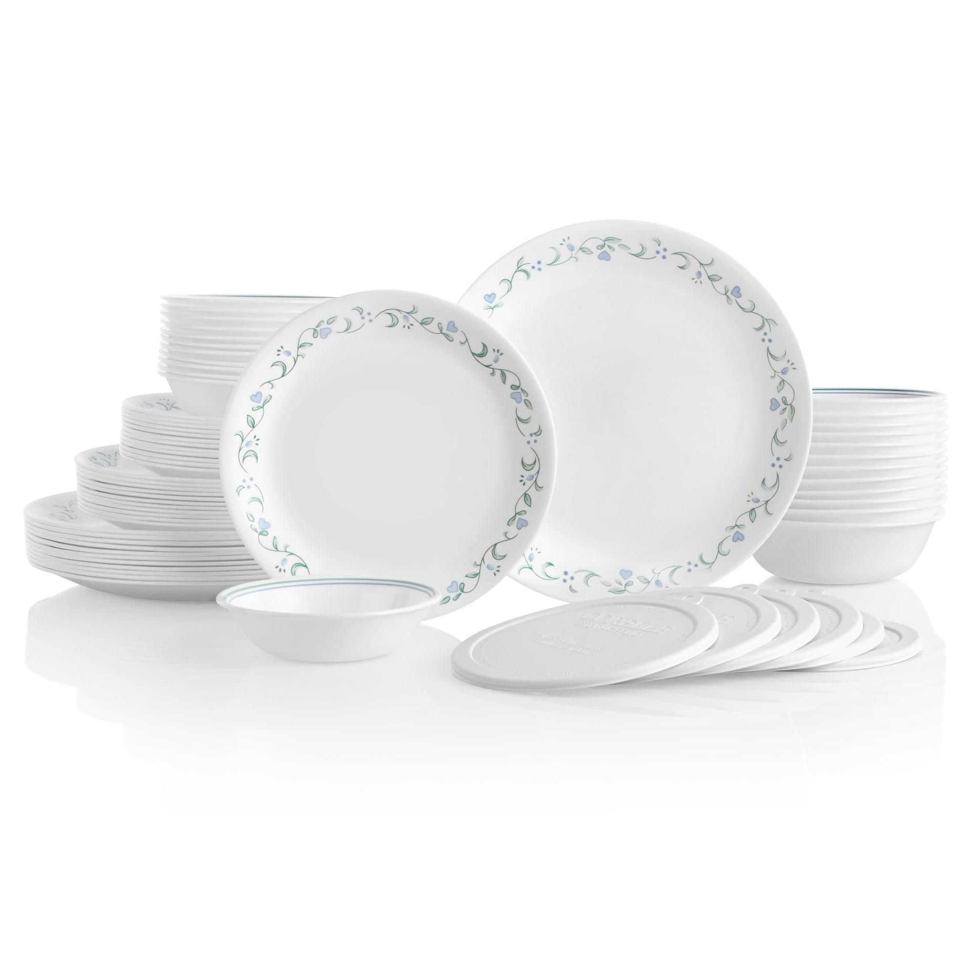 Corelle Country Cottage 66-Piece Glass Dinnerware Set (Service for 12)