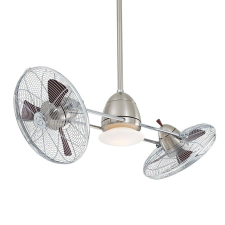 Minka Aire F602 Bn Ch Gyro 42 In Indoor Ceiling Fan Brushed Nickel With Chrome