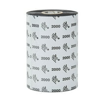 Zebra 2000 Thermal Transfer Wax Ribbon, 4.02" x 1,476', 1" Core, 24 Ribbons