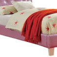 thumbnail image 3 of Twin Bed with Leatherette Upholstery and Crystal Button Tufting Pink, 3 of 5