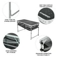 thumbnail image 2 of FUNDANGO Black Portable Folding Card Table with Adjustable Mesh Storage Bag 2.7ft Card Table for Camping, Travel, Outdoor Folding Card Table with Handle, 47.2"*23.6"*27.5", Black, 2 of 10