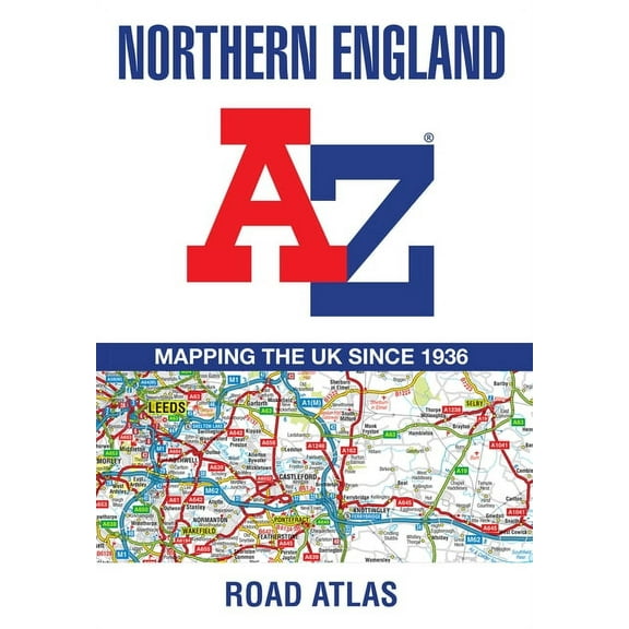 Northern England Regional A-Z Road Atlas, (Paperback)