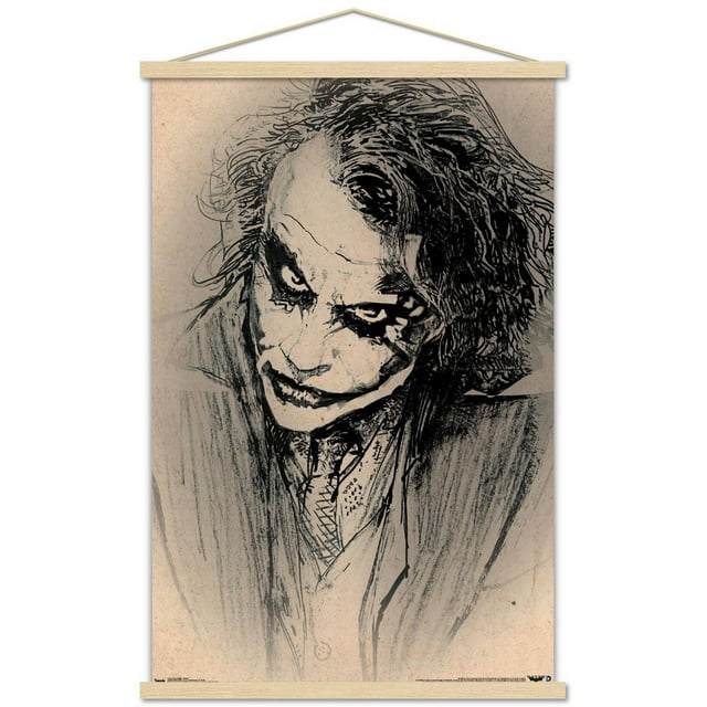 DC Comics Movie - The Dark Knight - The Joker - Sketch Wall Poster, 14.725" x 22.375"