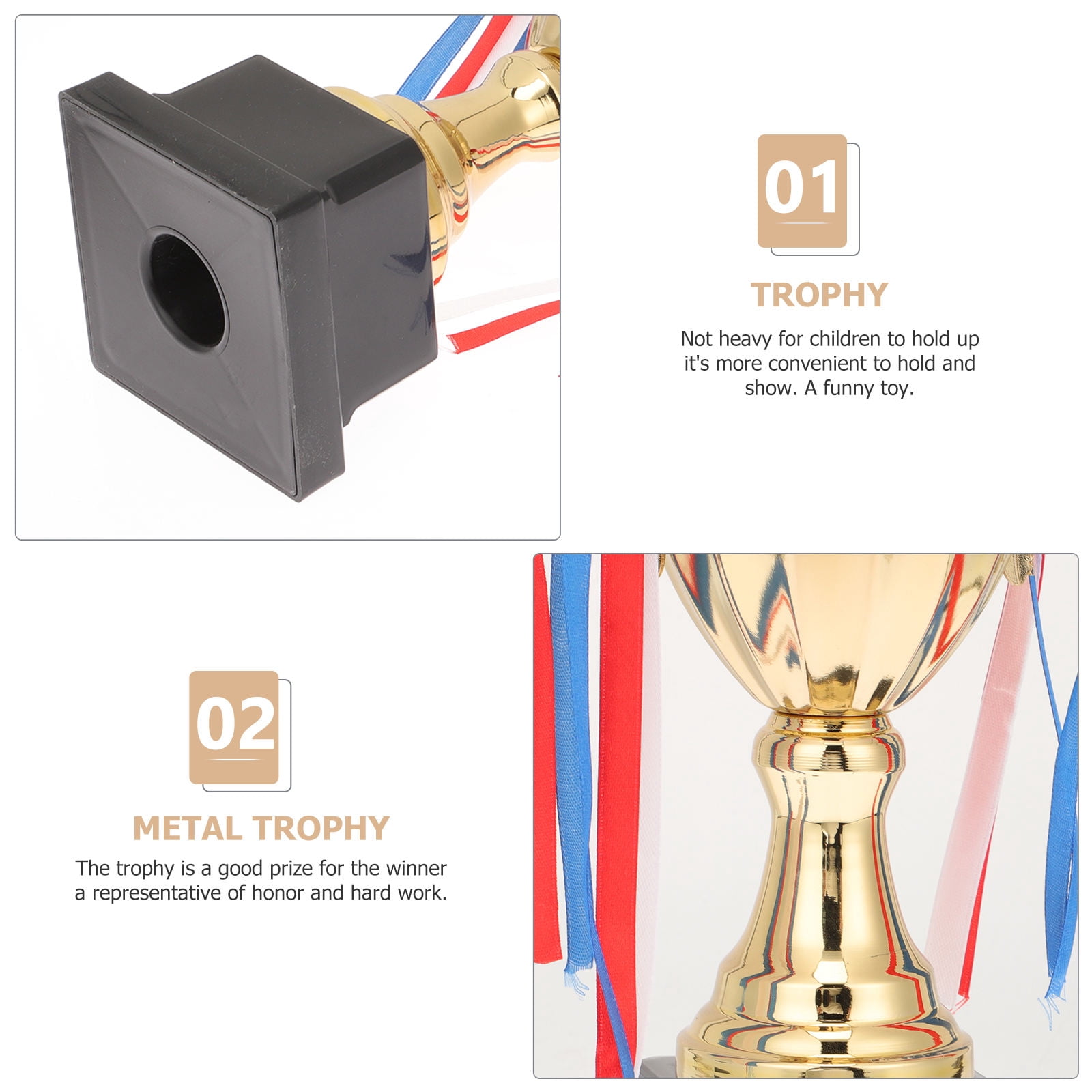 Mobutofu 1Set Sports Competitions Trophy with Realistic Appearance for Award Ceremonies