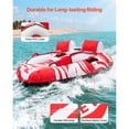thumbnail image 3 of KFFKFF Towable Tubes for Boating, 2-Rider Inflatable Boat Tubes and Towables, 340 lbs Capacity Water Sport Tubes for Boat to Pull - with 2 Cockpits, 3 of 9