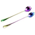 thumbnail image 2 of 2pcs Stainless Steel Color Soup Spoon Long Handle Spoon Set Coffee Spoon Ice Cream Dessert Tea Spoon, 2 of 6