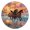 Black, variant on Seaside Horse Running Sunset Round Wall Clock Silent Analog Battery Operated Gold Pointer Home Decor 9.84" Diameter