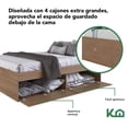 thumbnail image 2 of Base Cama Matrimonial Con Cajones Compartimientos KingsHouse cafe Matrimonial, 2 of 7