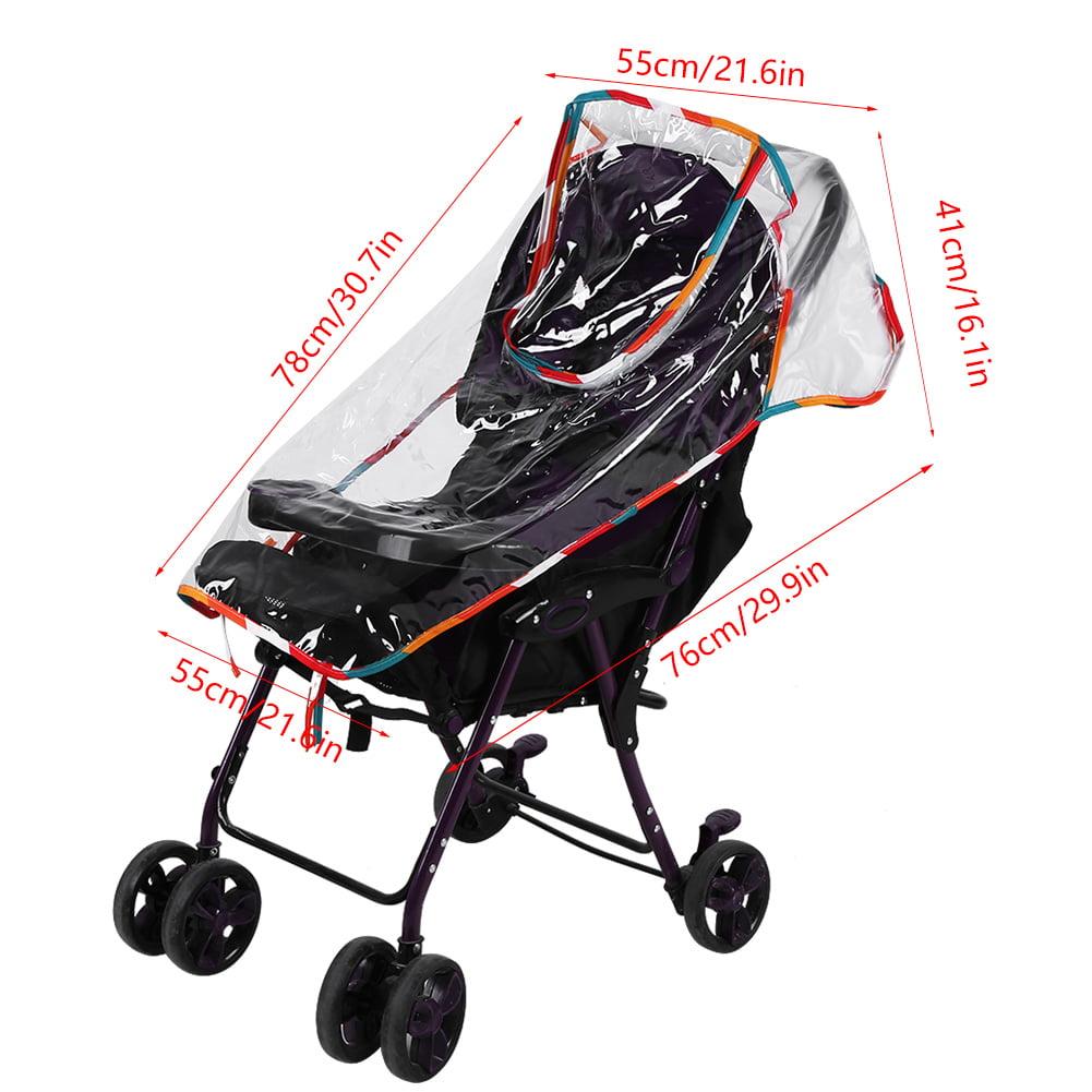 Universal Baby Pushchair Buggy Zipper Raincover Stroller Pram Cover Wind Shield