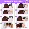 thumbnail image 4 of Jumbo Hair Curlers Rollers, 12Pcs Hair Roller Curlers Self Grip Holding Rollers with12 Stainless Steel Duckbill Clips for Long Hair Volume (Purple), 4 of 14