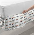 thumbnail image 2 of Nursery Bed Skirt, Spring Theme Repetitive Butterfly Sketches with Colorful Pastel Tones, Elastic Bedskirt Dust Ruffle Wrap Around for Bedding Decor, 4 Sizes, White and Multicolor, by Ambesonne, 2 of 2