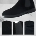 thumbnail image 3 of Men’s Black Chelsea Boots-Slip-On Comfy Mens Casual Suede Ankle Boots, 3 of 8