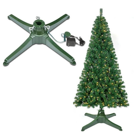 CozyBox 270 Degrees Reversible Rotating Tree Stand for Artificial Christmas Tree Revolving Tree Base Only with On/Off Switch