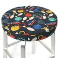 thumbnail image 3 of Pofeuu Bowling Ball Print Round Bar Stool Covers - Super Soft and Washable Elastic Stool Cushion Slipcover Easy Clean Velvet-13 inch, 3 of 7