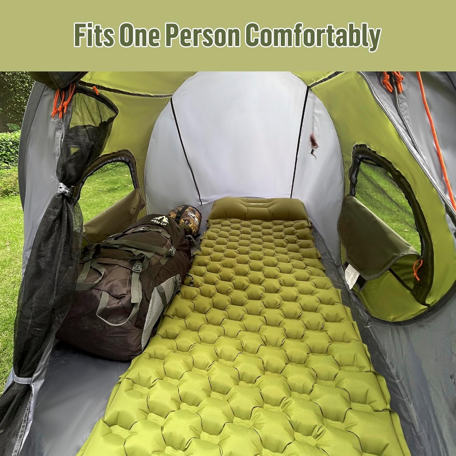 1 Person Pop-Up Tent, Waterproof Instant Camping Tent with Easy Setup, Portable Outdoor Tent for Hiking, Backpacking, Travel & Solo Camping