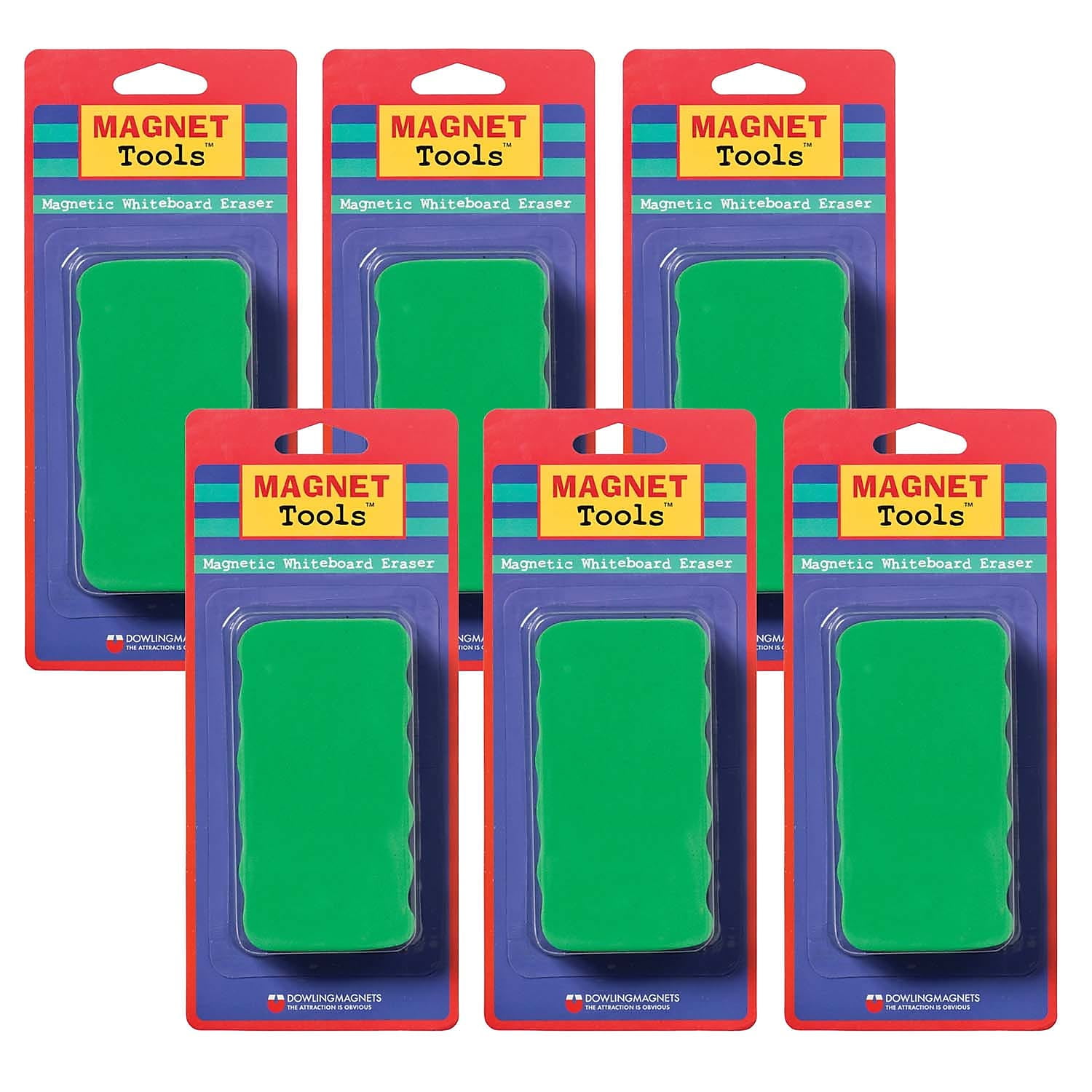 3x Dowling Magnets magnetic whiteboard dry erasers Your choice of colors 