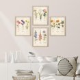 thumbnail image 3 of PixonSign Framed Wall Art Vintage Floral Birth Month Botanical Prints Antique Flower Illustrations Posters, Set of 4 Multicolor Nature Wilderness Canvas Prints for Home Decor - 12"x16" Natural, 3 of 5