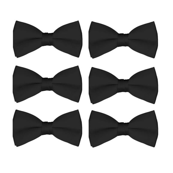 Men's Bow Tie Wholesale 6 Pack Wedding Ties Pre-Tied Formal Tuxedo Bowties