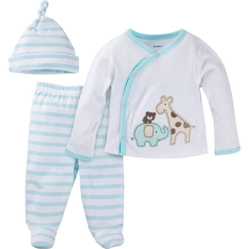 Gerber Newborn Baby Boy or Girl Unisex TakeMeHome Set, 3Piece