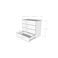 thumbnail image 4 of Solstice 4 Piece Full Size Bedroom Set  Walnut and White, 4 of 4