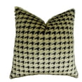 thumbnail image 5 of Thomas Collection Black Beige Houndstooth Double Sided Faux Fur Pillow - 17486, 5 of 5