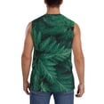 thumbnail image 4 of Fotbe Men's Green Leave Fern Print Men's Sleeveless Muscle Tank Tops Casual T-Shirts for Gym Workout Beach-XX-Large, 4 of 8