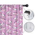 thumbnail image 4 of Blackout Kids Curtains,Pink Unicorn Rainbow Cloud Pattern Childrens Insulated Curtains Set Of 2,Bedroom Essentials,Toddler Room Decor 52"x84", 4 of 5