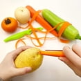 thumbnail image 4 of Pelador de verduras profesional, pelador de patatas, para pelador de manzanas con hoja dentada de acero inoxidable y mango ergonómico antideslizante para, 4 of 5