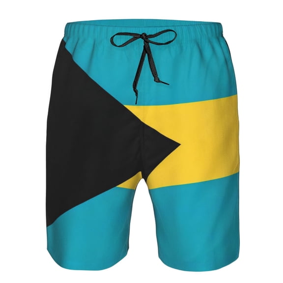 Men's Beach Shorts Flag Of The Bahamas Board Shorts Summer Swim Trunks with Mesh Liner XX-Large