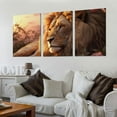 thumbnail image 2 of COMIO Lion Animal Canvas Print Wall Art Honorable and Confident Lion and Red Rose Stretched and Framed Ready to Hang for Living Room Bedroom Home Office Wall Decor Artwork, 2 of 4