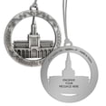 thumbnail image 2 of Bountiful Utah Temple Antique Silver Ornament by Ringmasters, 2 of 3