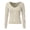 Beige, variant on uikmnh Girls Solid Color Soft Ribbed V-Neck Long Sleeve Casual Tee for Tweens & Big Kids Color:Brown,Size:11-12 Years