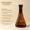 thumbnail image 3 of Segunda Vida Tortuga Recycled Wine Decanter, Glass Wine Carafe, 50oz, Amber, 3 of 7