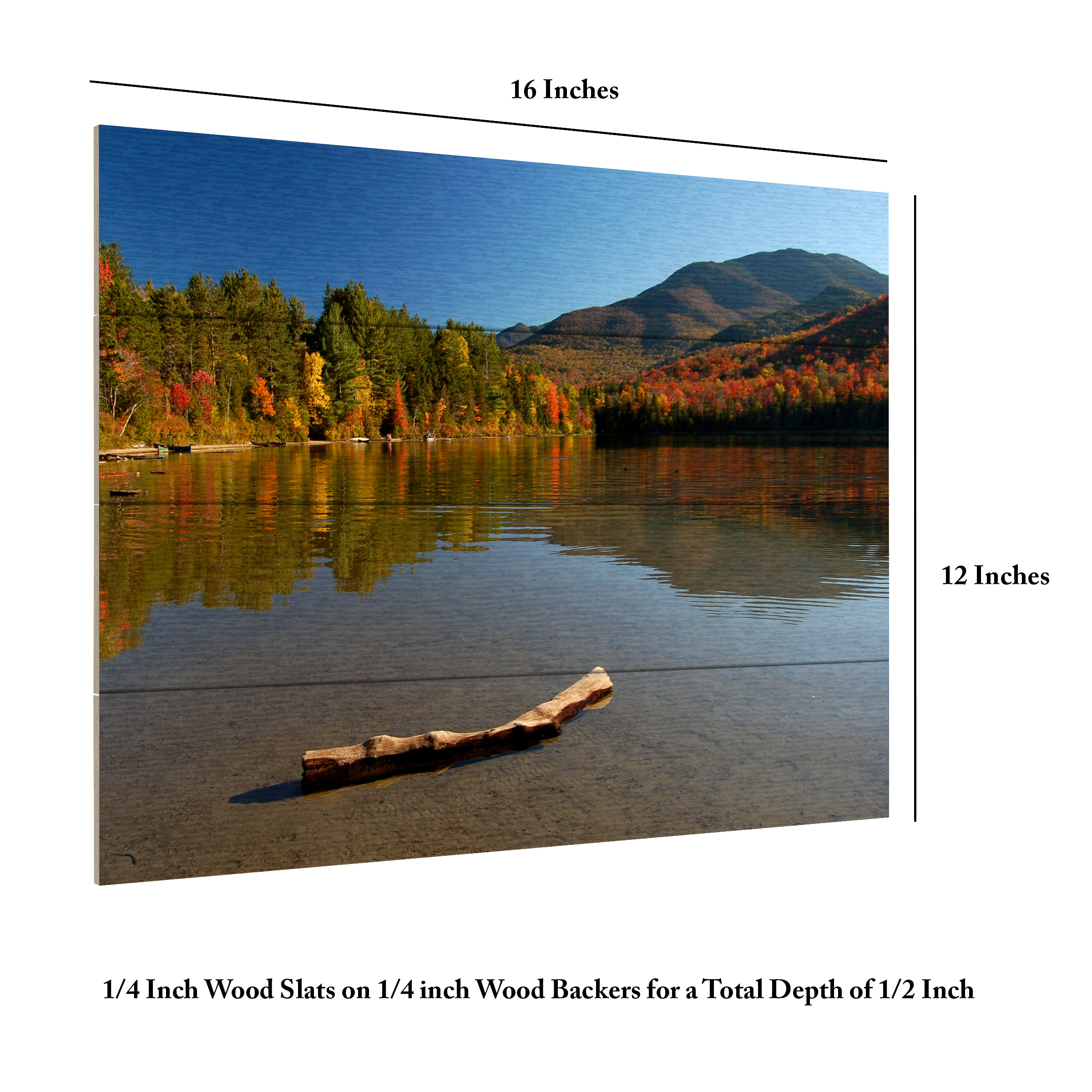 Nicole Dietz 'The Adirondack Driftwood' Wood Slat Art 12x16