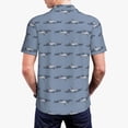thumbnail image 3 of Balery Cute Whale Printed Men’s Short Sleeve Polo Shirt, Midweight Men's Shirt,Golf Polo shirts -Medium, 3 of 8
