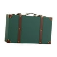 thumbnail image 2 of Miulika Vintage Style Suitcase Box Handheld Storage Box for Shop Bedroom Shop Window Green 40cmx25cmx10cm, 2 of 9