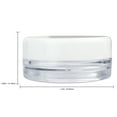 thumbnail image 3 of Beauticom 2000 Pieces High Quality 3 Gram 3 ml (0.1 oz) Plastic Round Cosmetic Beauty Makeup Sample Jars (White Lid), 3 of 7