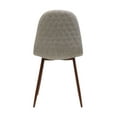 thumbnail image 3 of Camden Mid Century Fabric Dining Chairs with Dark Walnut Wood Finished Legs, Set of 2, Wheat, 3 of 6