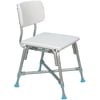 AquaSense Adjustable Bariatric Bath Bench with Non-Slip Seat and Back Rest, Off White