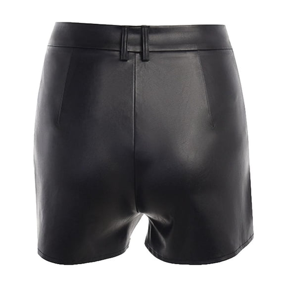 Qarigey Pantalones cortos de estilo gótico para mujer, pantalones de cintura alta para niña, ropa de calle de Color sólido Prendas para la parte inferior del cuerpo M